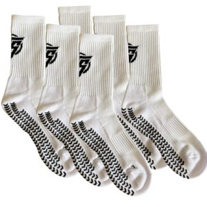 3 par Grip Socks LIGA V24 Freeplay i vitt – storlek 39–45