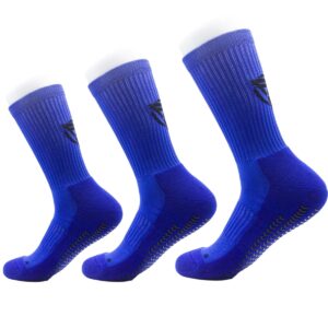 3 par Grip Socks LIGA V25 Freeplay i blått – storlek 39–46