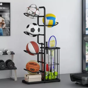 Freeplay Rackball-bollhållare för 5 bollar med korg