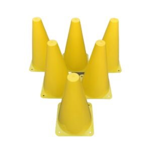 6 st Freeplay Markerings- och sportkon 23 cm – Gul