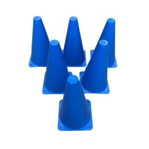 6 st Freeplay Markerings- och sportkon 23 cm – Blå
