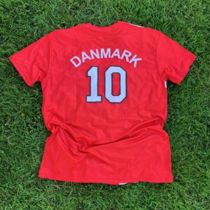 Original Roligan T-shirt Danmark – Röd & vit – Storlek XL