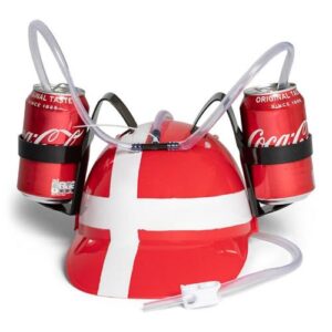 Original Roligan ölhjälm – röd och vit