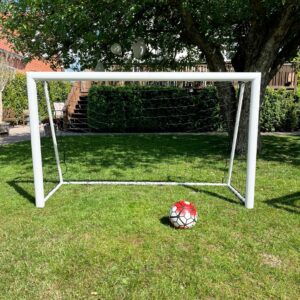 Fotbollsmål 200 x 120 cm Freeplay Elite Pro – Vit, galvaniserat stål