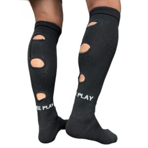 Freeplay HoleZone Anti Grip fotbollsstrumpor Storlek 39–45 – Svart